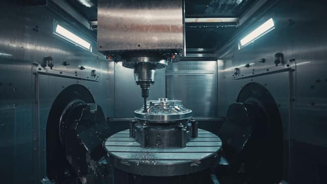 CNC machining of turbomachinery spare parts in workshop