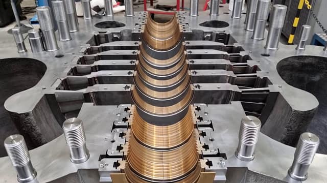Turbomachinery prepared for emergency repair in the workshop