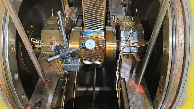 Gear clearance and contact pattern measurement on the Atlas Copco GT063N4K1