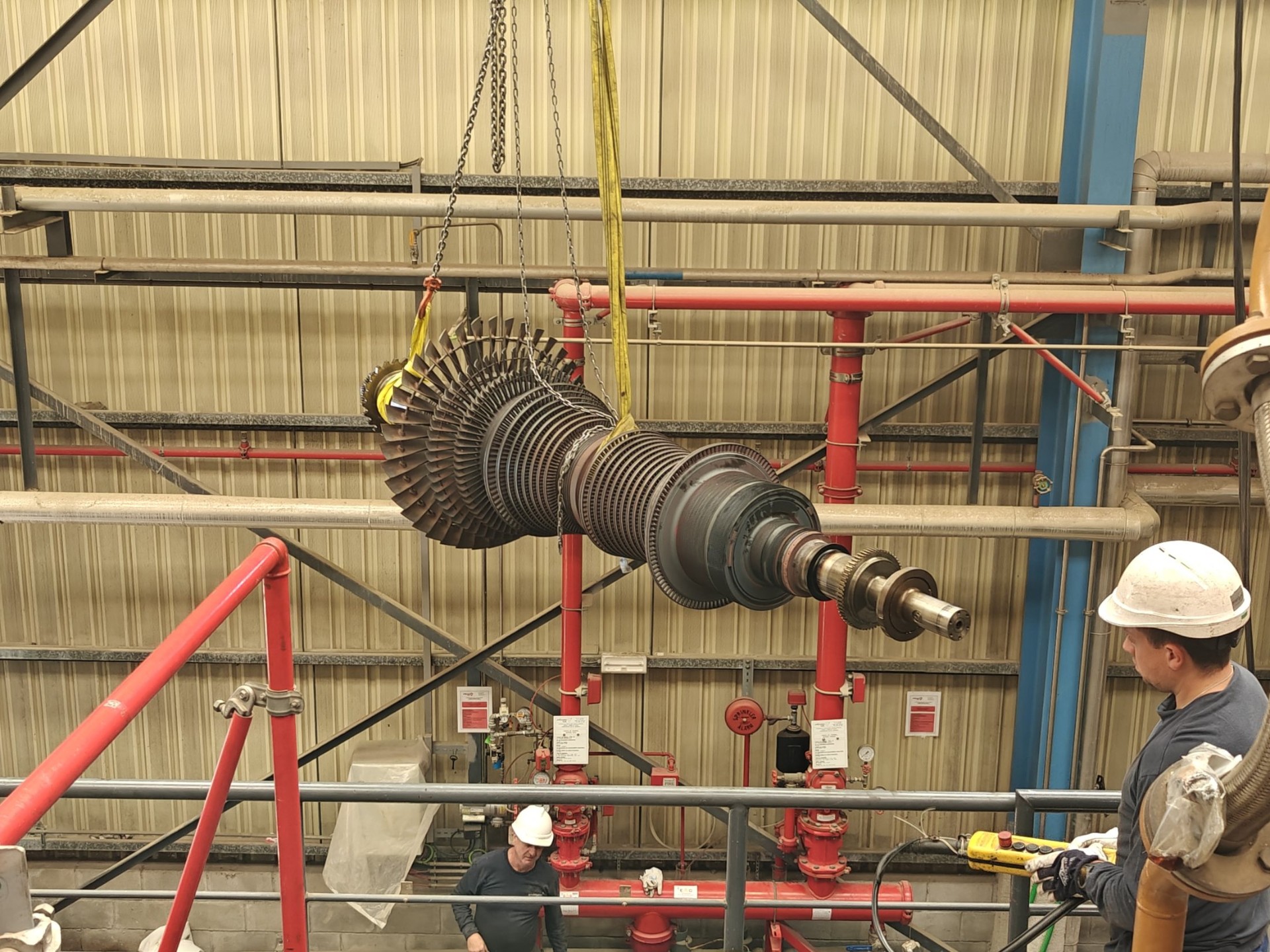 Siemens SST-300 turbine in workshop