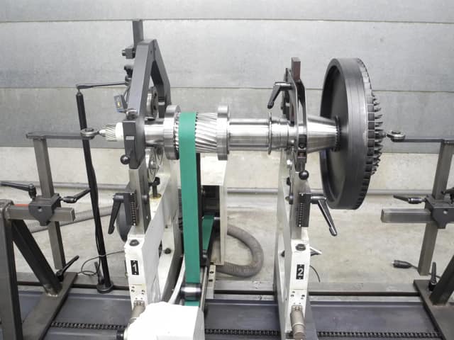 KKK turbine rotor on the high-speed balancing machine