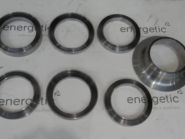 Full set of redesigned labyrinth seal rings produced at Energetic Machinery, ready for installation