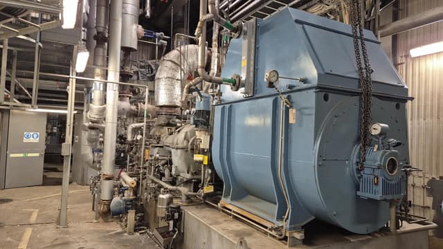 AEG Kanis G20 steam turbine and generator train before the major overhaul
