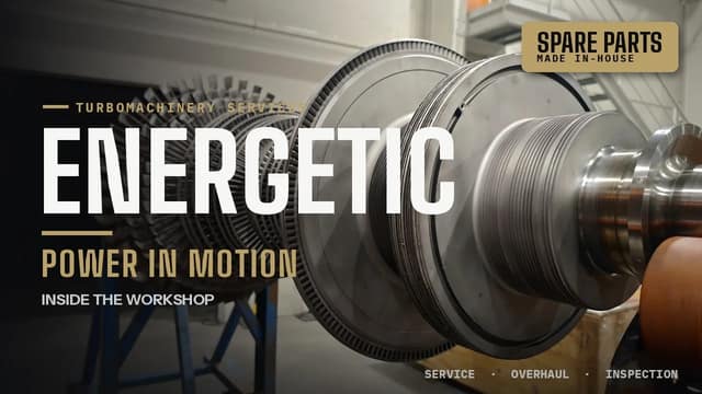 Company film: Energetic in motion: workshop, field service and reverse engineering.