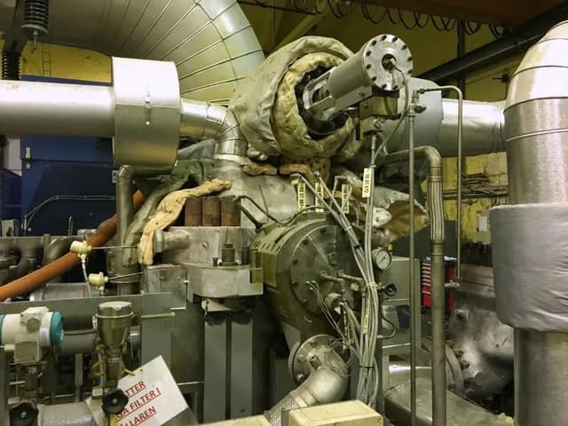 Siemens SST-300 industrial steam turbine on site