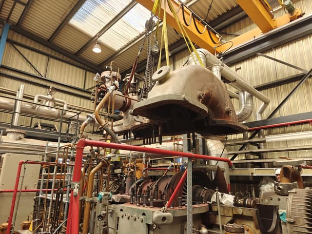 Steam turbine in industrial plant