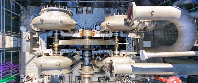 Turbomachinery prepared for emergency repair in the workshop