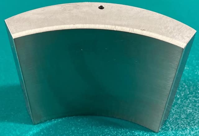 Spare radial tilting pad bearing manufactured by reverse engineering for the ABB AEG Kanis G20